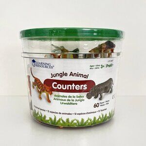 Learning Resources Jungle Animals Toys Counters 12 Species 60 Pieces Pre-K 3+